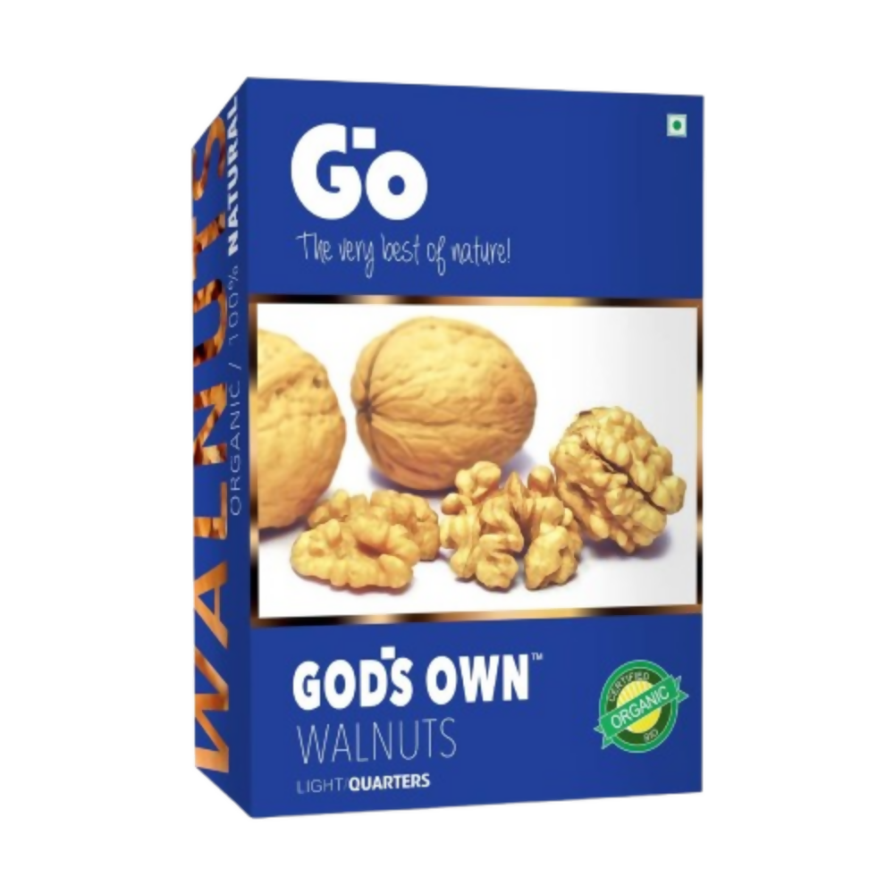 Go Organic Kashmiri Light Quarters Walnuts Kernels (Without Shell) - Dista