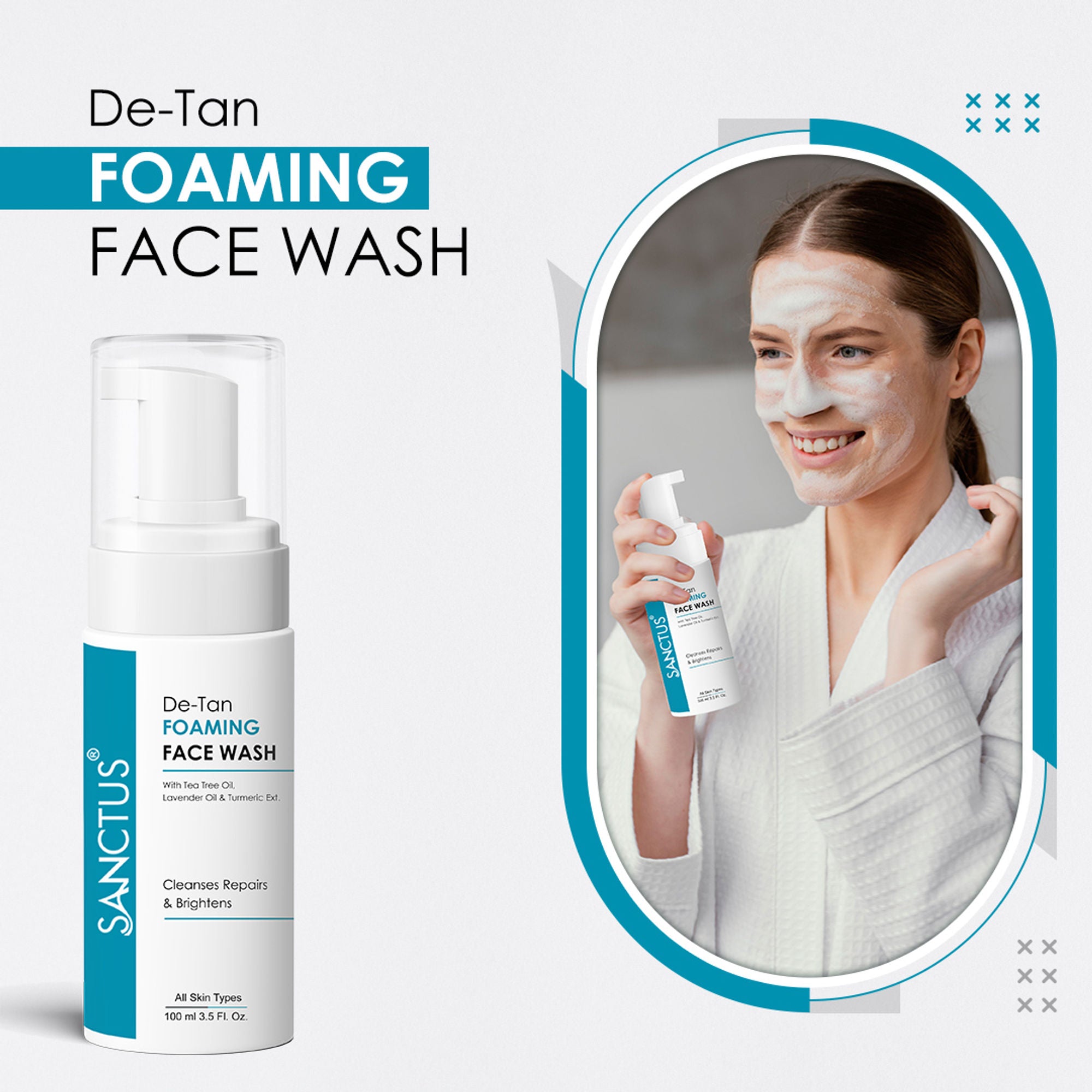 SANCTUS De-Tan Foaming Face Wash - Distacart