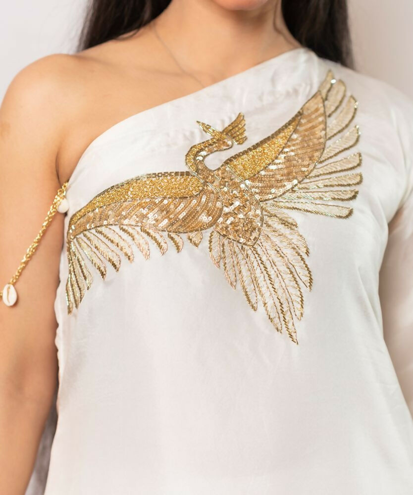 Timaraa Ivory Lumina Silk Co-Ord Set - Dista