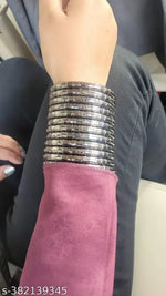Thumbnail for Tehzeeb Creations Women's Silver Viral Spiral Bangle For Girl And Women - Distacart