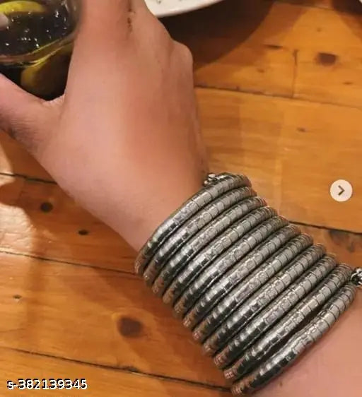 Tehzeeb Creations Women's Silver Viral Spiral Bangle For Girl And Women - Distacart