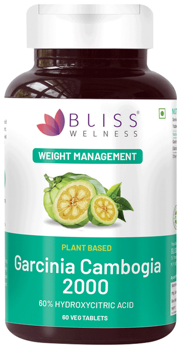 bliss welness weight management garcinia combogia 2000 veg tablet