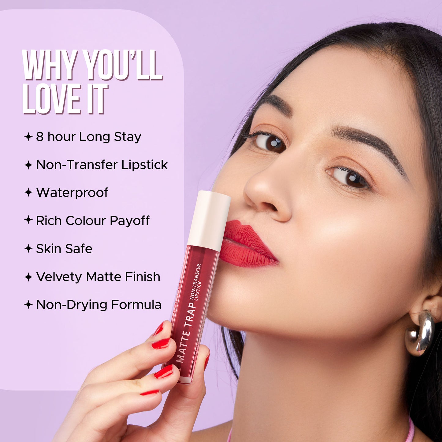 Hilary Rhoda Matte Trap Liquid Lipstick - Sensational Wine 17 - Distacart