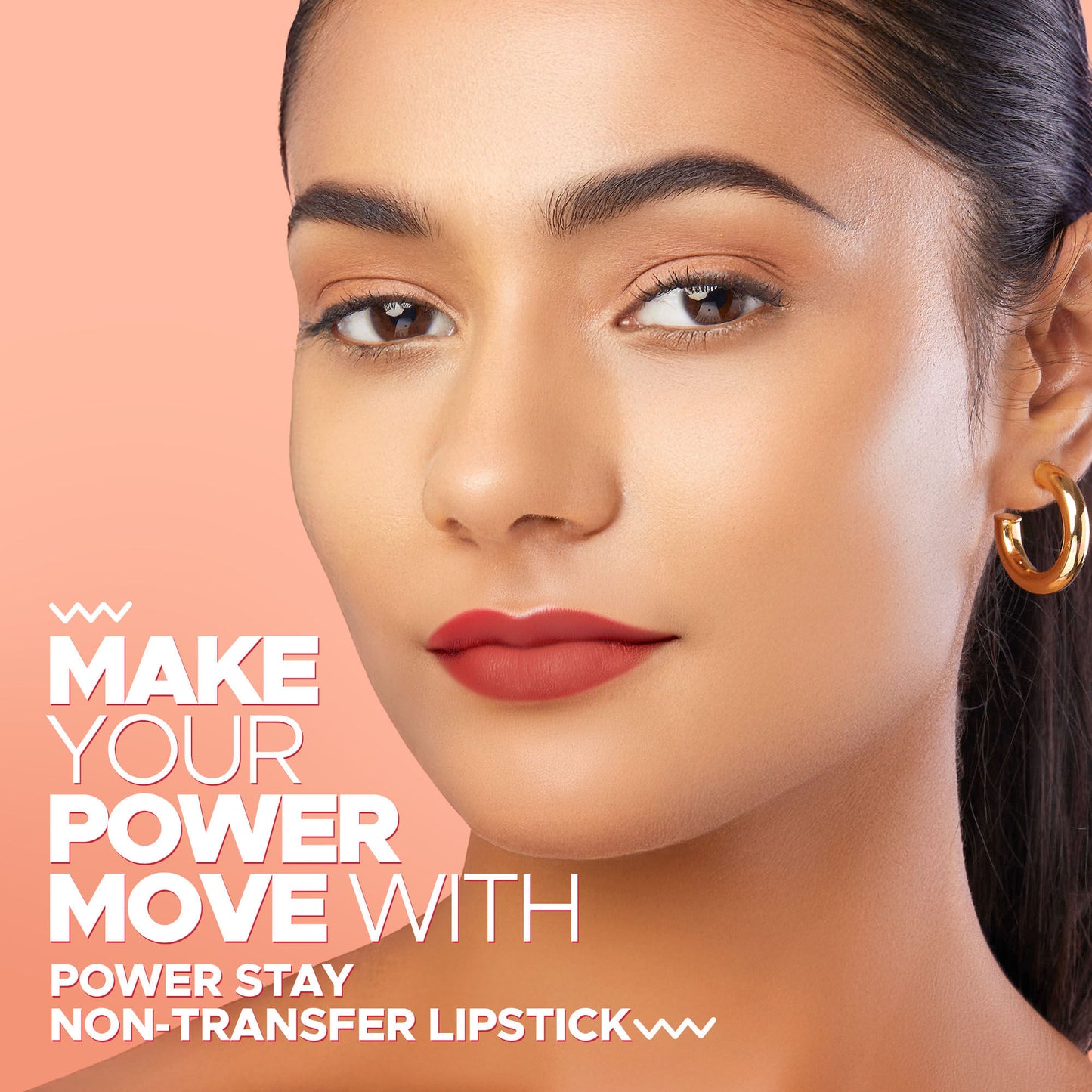 Hilary Rhoda Power Stay Non Transfer Lipstick - Orange Candy 10 - Distacart