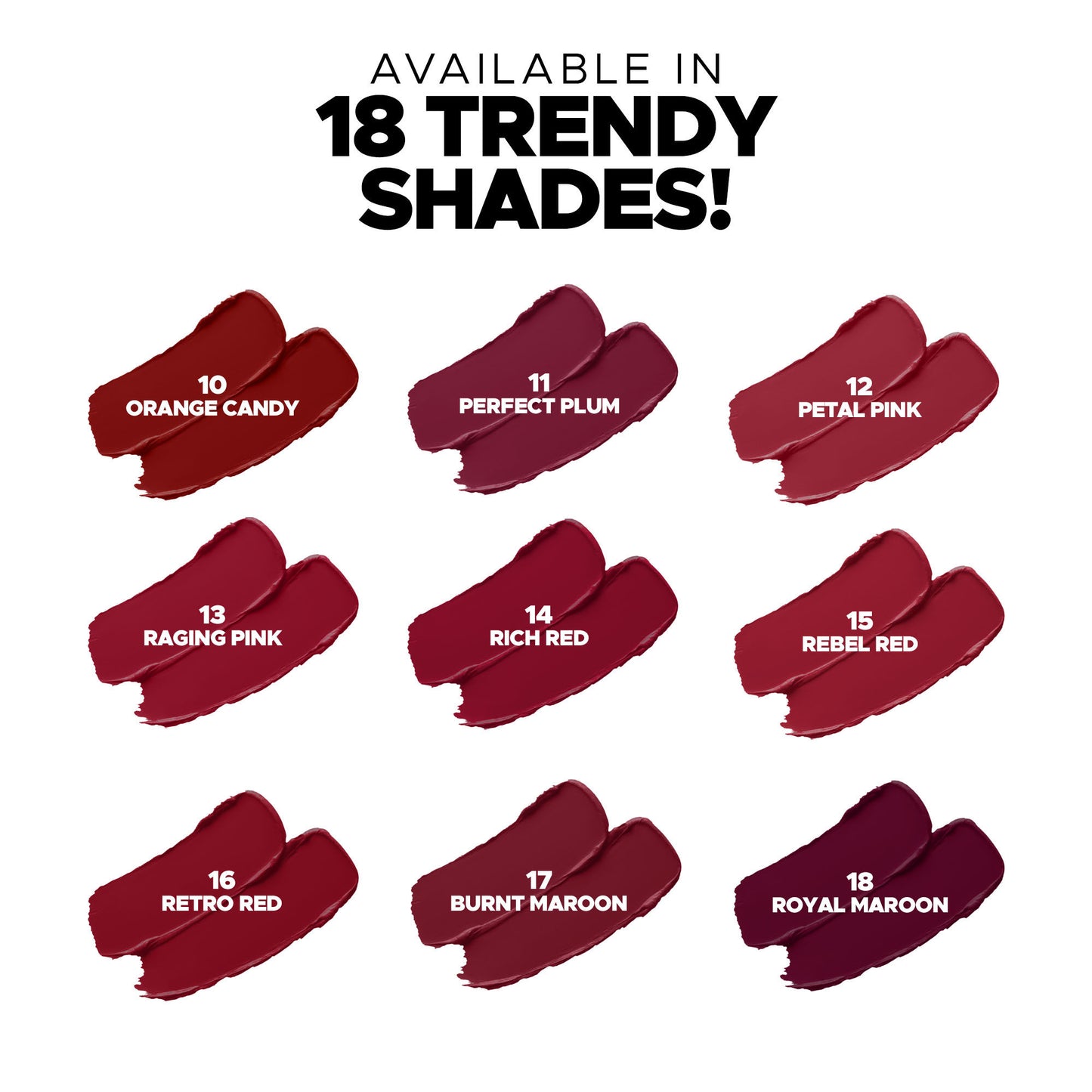 Hilary Rhoda Power Stay Non Transfer Lipstick - Burnt Maroon 17 - Distacart