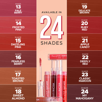 Hilary Rhoda Power Of Matte Liquid Lipstick - Ruby Red 20 - Distacart