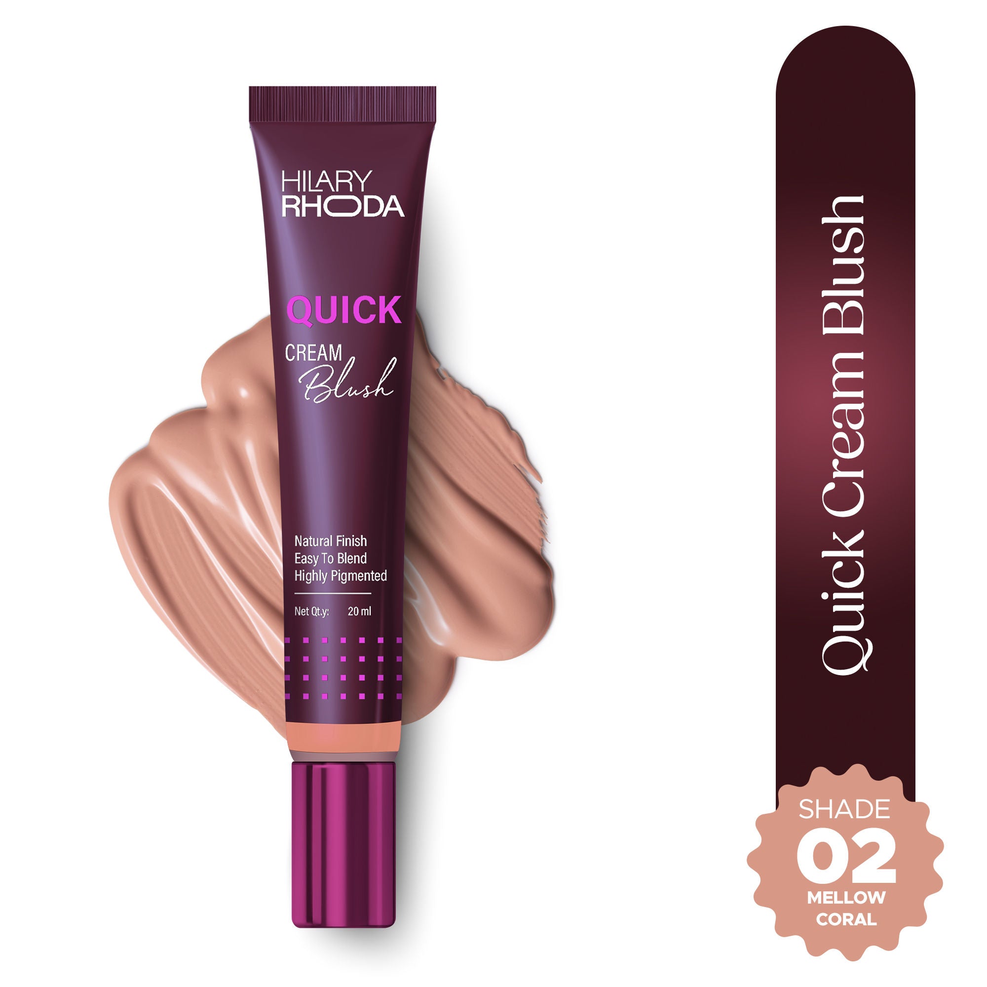 Hilary Rhoda Quick Cream Blush - Mellow Coral 02