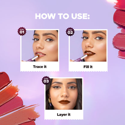 Hilary Rhoda Pro Matte Non-Transfer Waterproof Lipstick - Coffee Brown 10 - Distacart