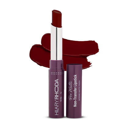 Hilary Rhoda Pro Matte Non-Transfer Waterproof Lipstick - Maroon 19 - Distacart