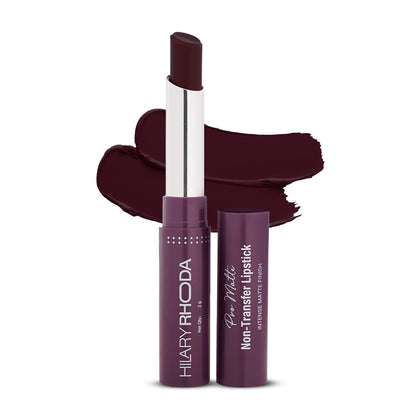 Hilary Rhoda Pro Matte Non-Transfer Waterproof Lipstick - Berry Bean 23 - Distacart
