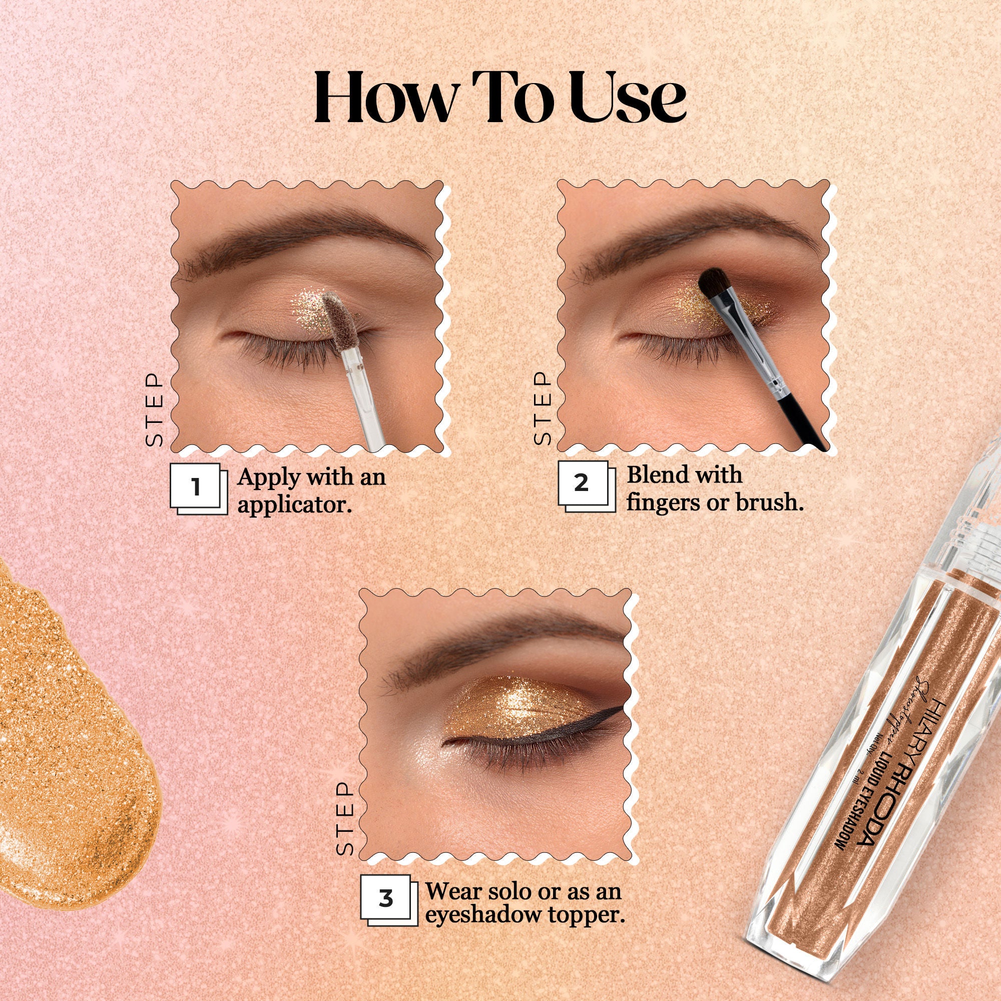 Hilary Rhoda Showstopper Liquid Eyeshadow - Desert Gold 02 - Distacart