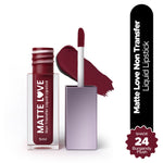Thumbnail for Hilary Rhoda Matte Love Non Transfer Liquid Lipstick - Burgandy Flush 24