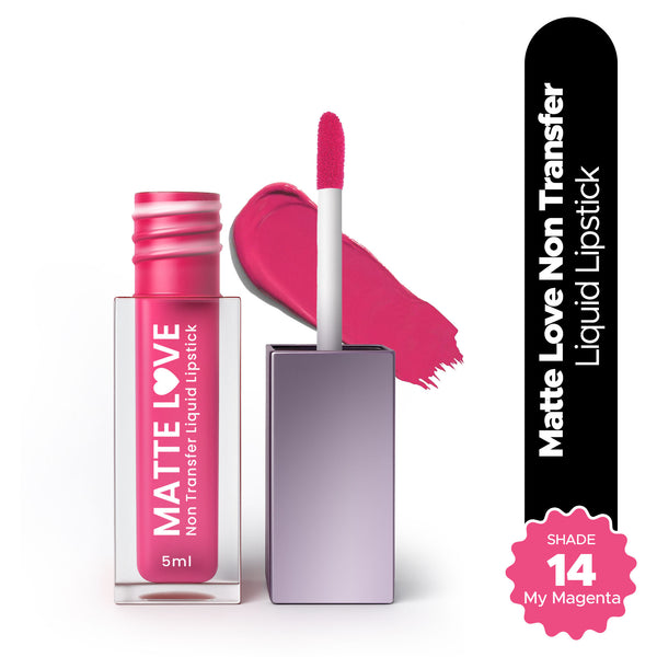 Hilary Rhoda Matte Love Non Transfer Liquid Lipstick - My Magenta 14