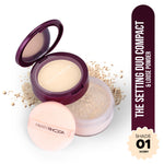 Thumbnail for Hilary Rhoda The Setting Duo Matte Compact Powder - Ivory 01