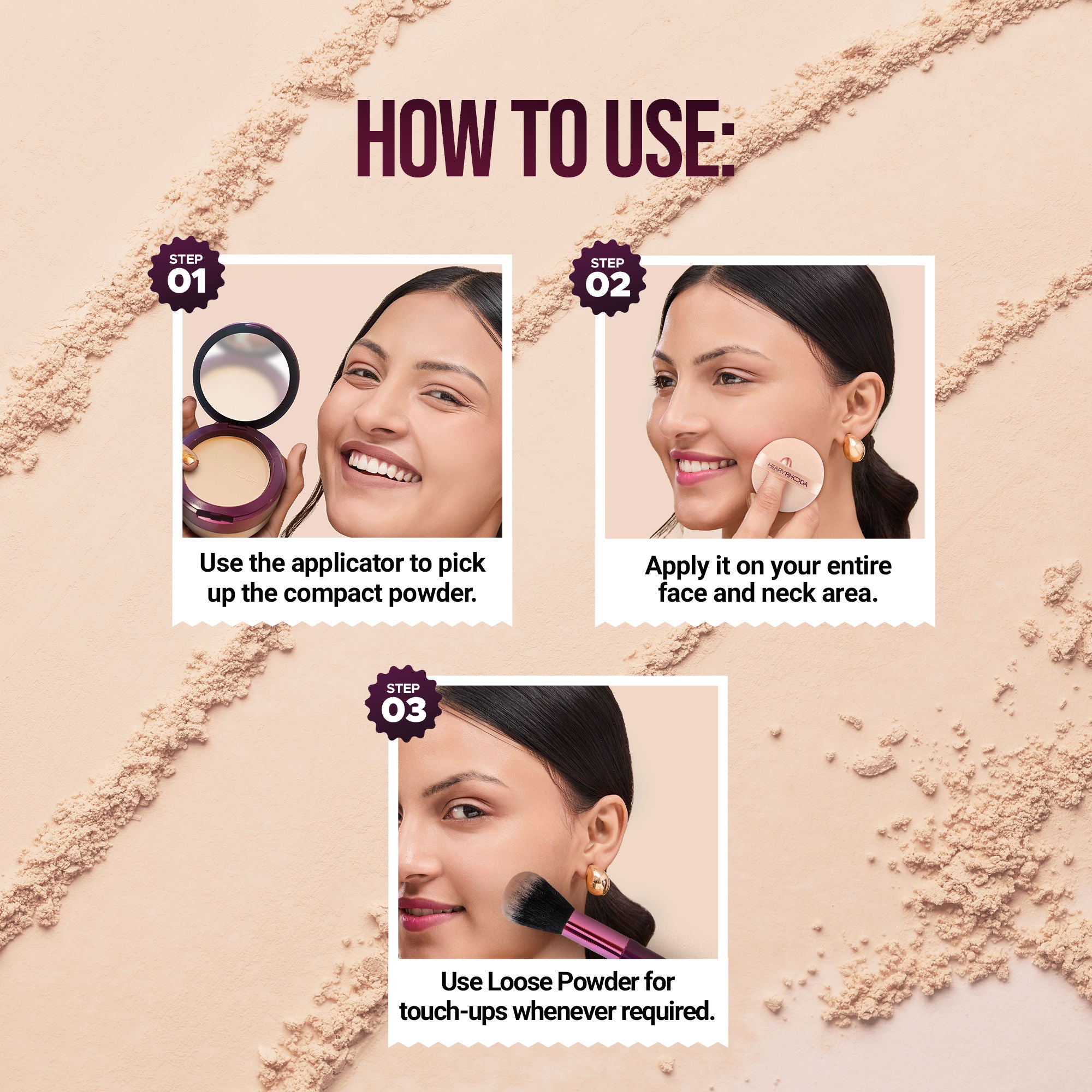 Hilary Rhoda The Setting Duo Matte Compact Powder - Ivory 01 - Distacart