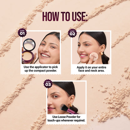 Hilary Rhoda The Setting Duo Matte Compact Powder - Ivory 01 - Distacart