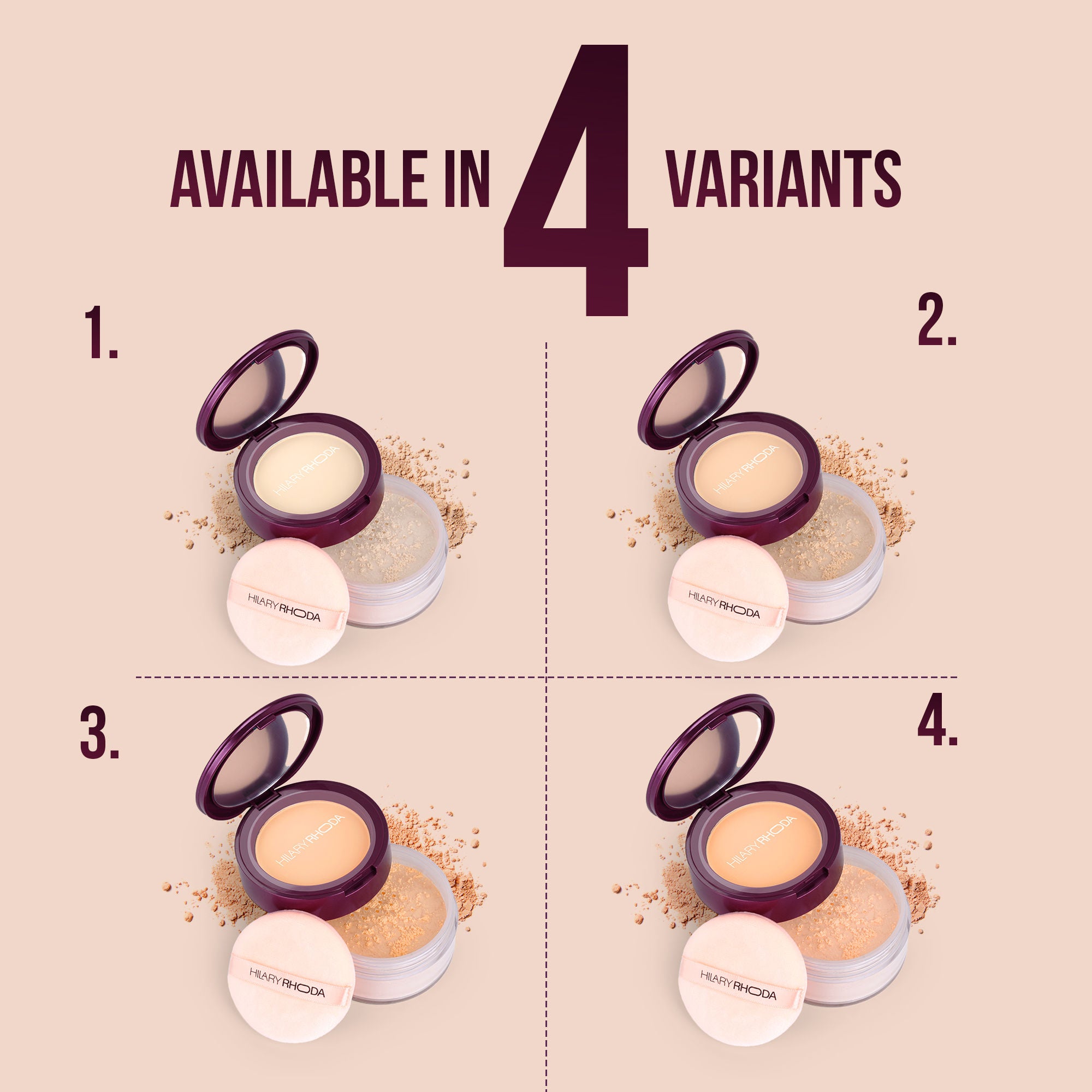Hilary Rhoda The Setting Duo Matte Compact Powder - Beige 03 - Distacart