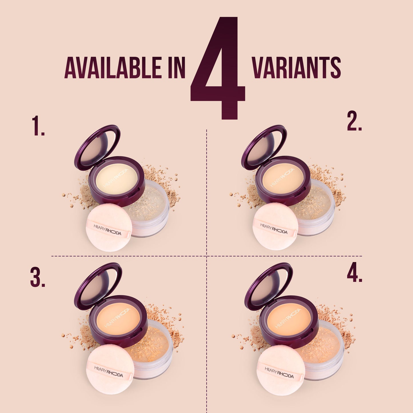 Hilary Rhoda The Setting Duo Matte Compact Powder - Beige 03 - Distacart