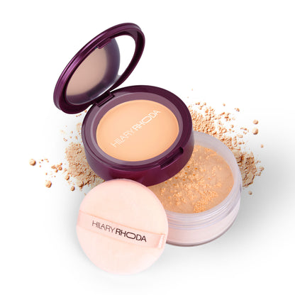 Hilary Rhoda The Setting Duo Matte Compact Powder - Beige 03 - Distacart