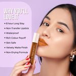Thumbnail for Hilary Rhoda Matte Trap Liquid Lipstick - Nude Almond 01 - Distacart