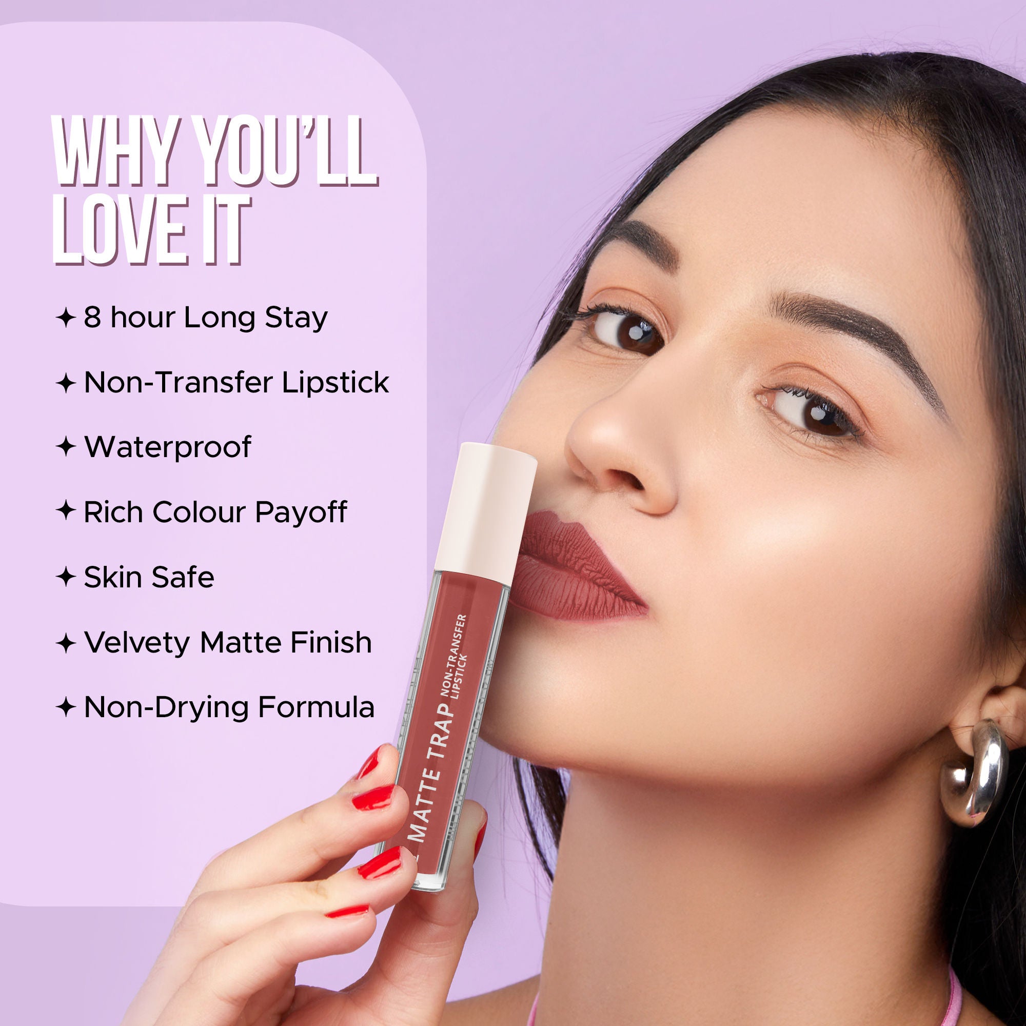 Hilary Rhoda Matte Trap Liquid Lipstick - Brown Nude 02 - Distacart