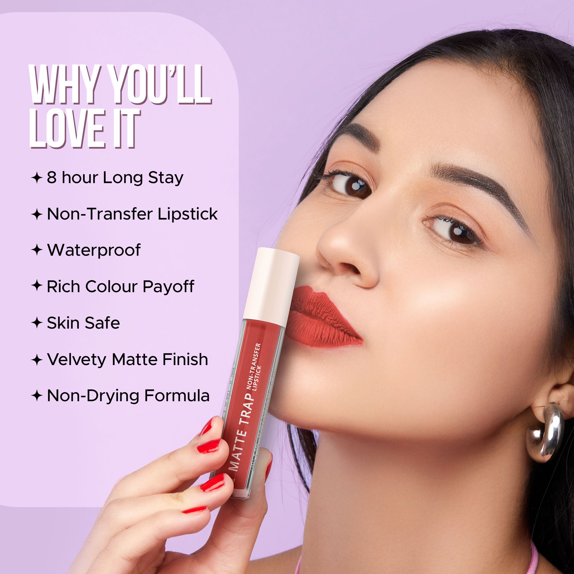 Hilary Rhoda Matte Trap Liquid Lipstick - Light Caramel 03 - Distacart