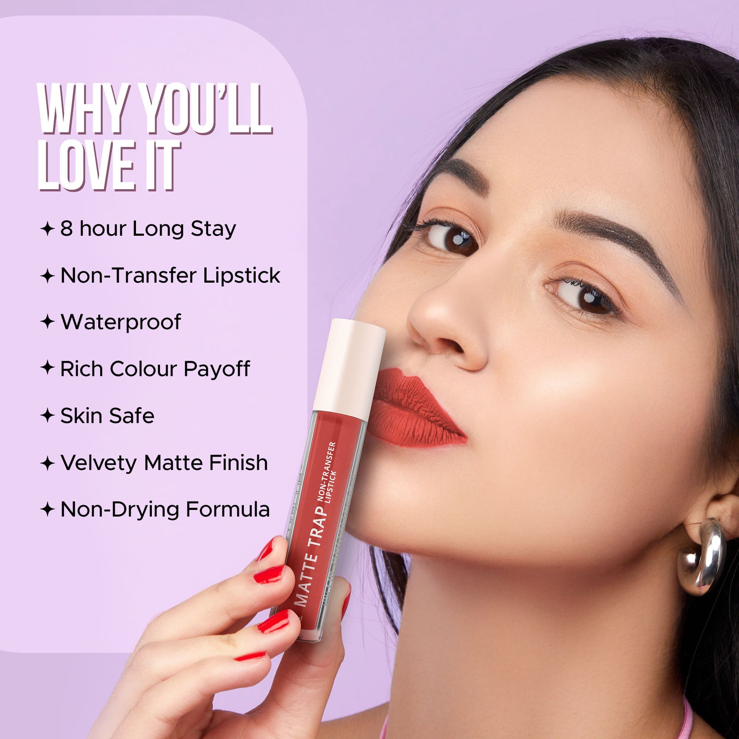 Hilary Rhoda Matte Trap Liquid Lipstick - Light Caramel 03 - Distacart
