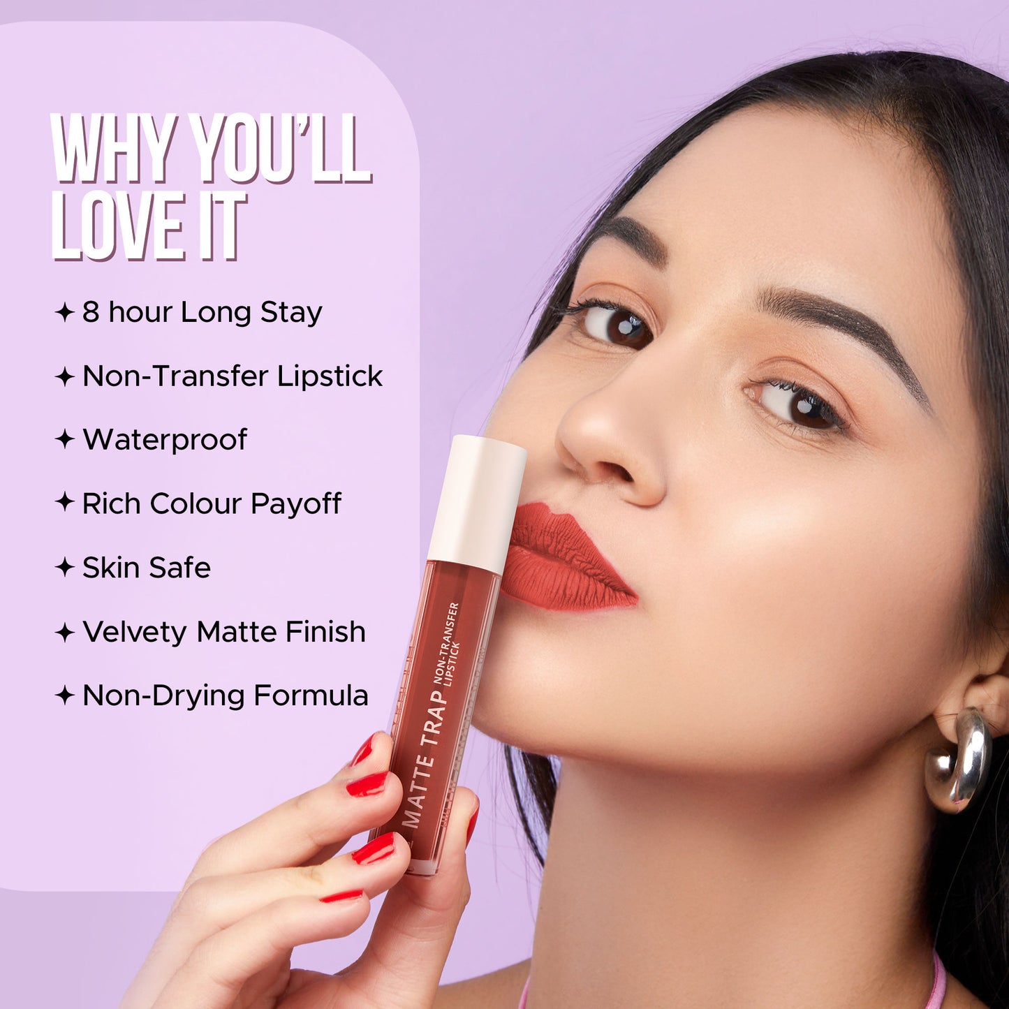 Hilary Rhoda Matte Trap Liquid Lipstick - Indi Brown 05 - Distacart