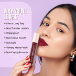 Thumbnail for Hilary Rhoda Matte Trap Liquid Lipstick - Major Wine 23 - Distacart