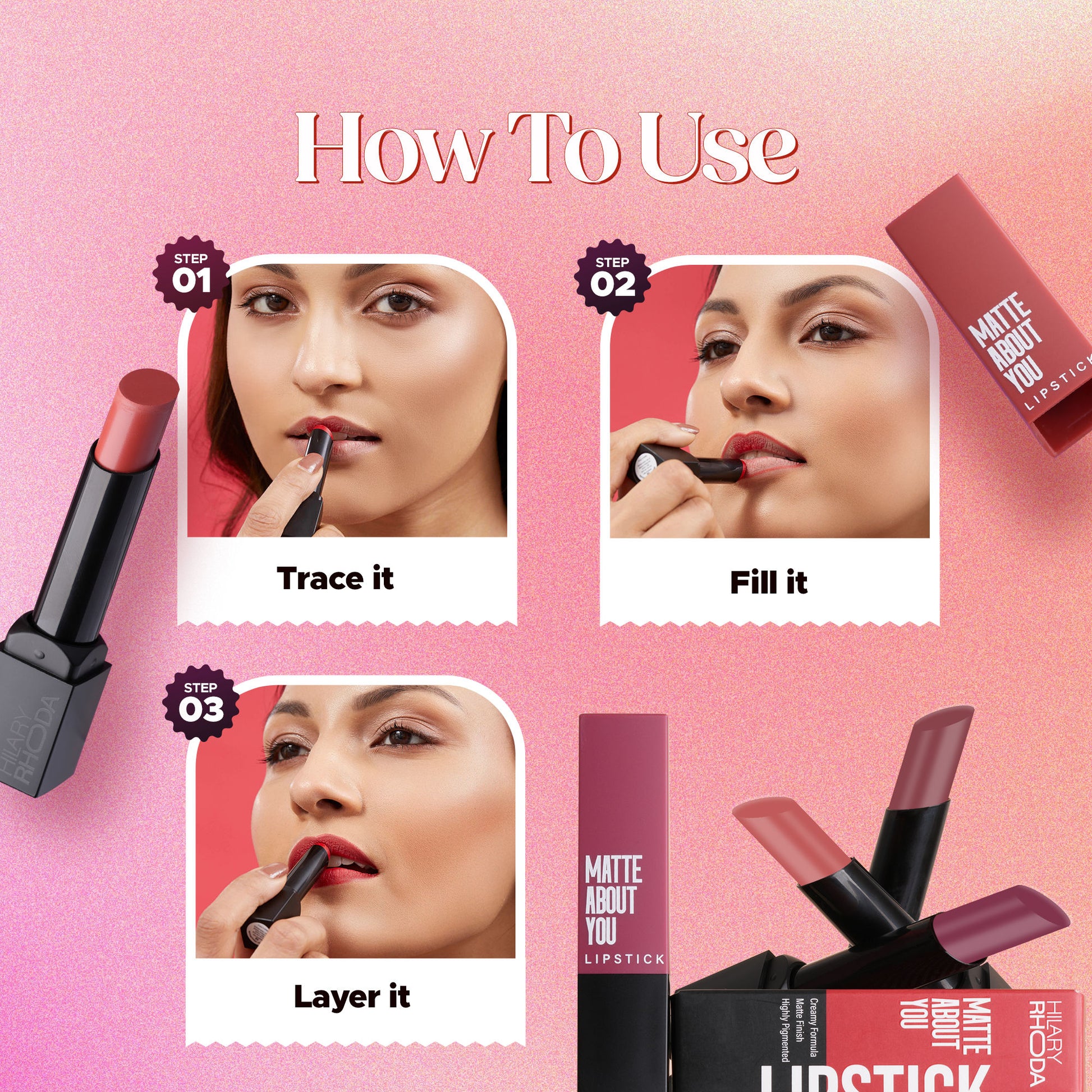Hilary Rhoda Matte About You Lipstick - Game On 06 - Distacart