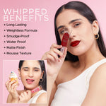 Thumbnail for Hilary Rhoda Touch Of Mousse Waterproof Lipstick - Maroon Callin 11 - Distacart