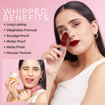 Thumbnail for Hilary Rhoda Touch Of Mousse Waterproof Lipstick - Extra Maroon 12 - Distacart