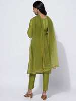 Thumbnail for Kalini Ethnic Motifs Embroidered Yoke Design Kurta With Trousers & Dupatta - Distacart