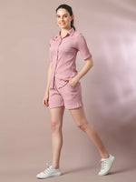 Thumbnail for Myshka Women's Pink Solid Regular Fit Shirt - Distacart