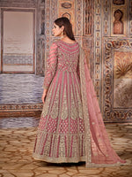 Thumbnail for Anaita Light Purple Embroidered Net Anarkali Suit - Distacart