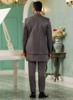 Thumbnail for Raivat Ethnic Art Silk Embroidery and Thread Work Jodhpuri in Grey Colour