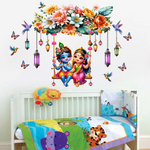 Thumbnail for Decor Villa PVC Vinyl Radha Krishna On Branch Self-Adhesive Wall Sticker