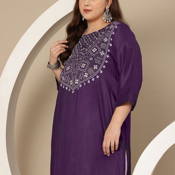 Sztori Plus Size Geometric Print Kurta - Distacart