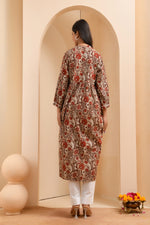 Thumbnail for Vaasva Women Ajrakh Printed Kurta Pant Set