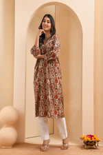 Thumbnail for Vaasva Women Ajrakh Printed Kurta Pant Set