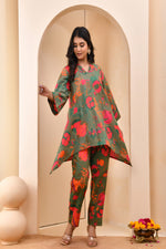 Thumbnail for Vaasva Women Floral Printed Kurta Pant Set