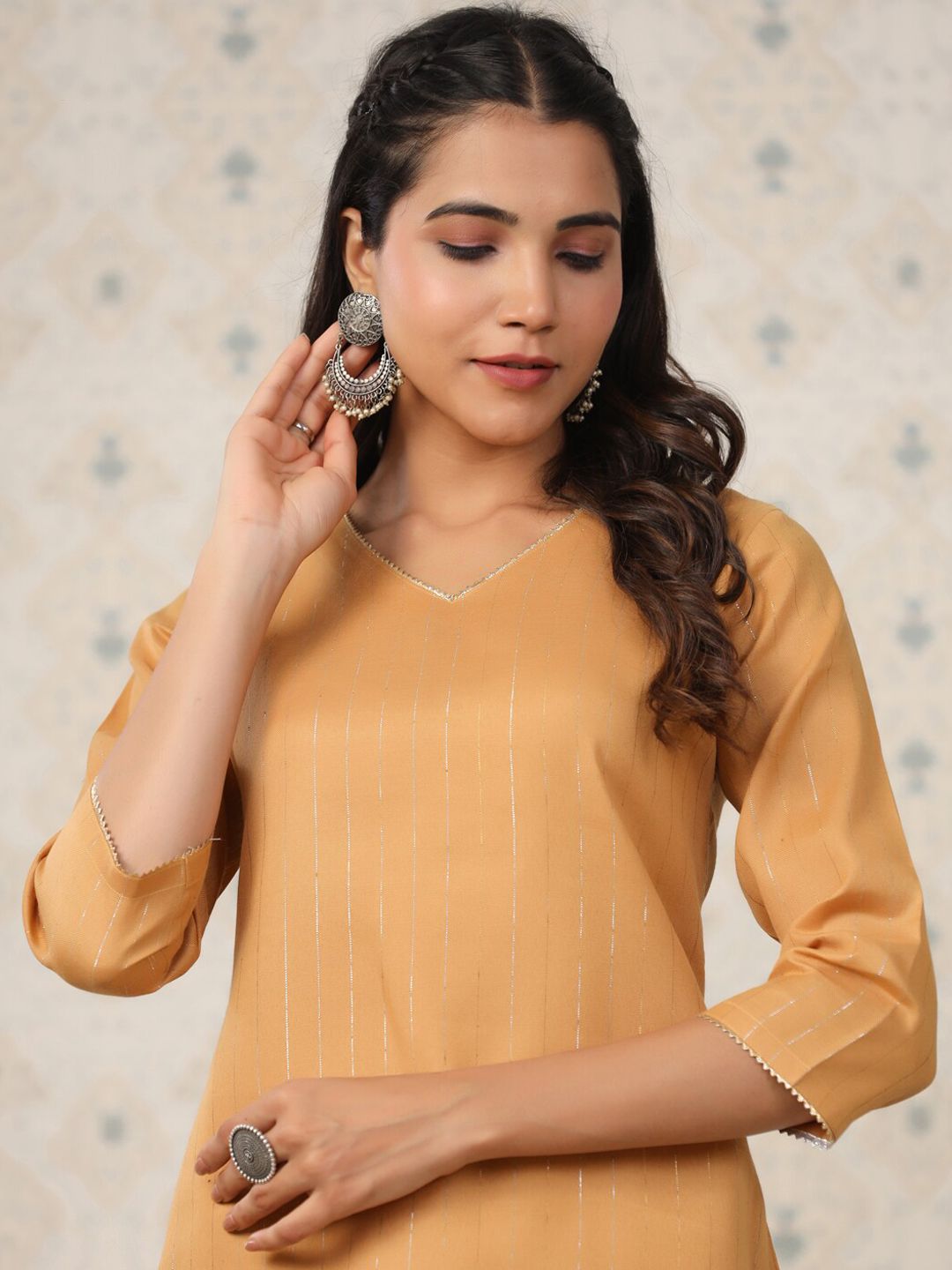 Ode by House of Pataudi Striped Kurta With Trousers - Distacart