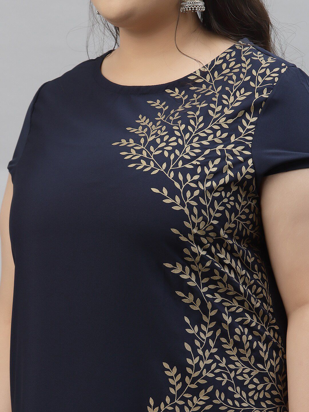 Sztori Plus Size Floral Printed Crepe Kurta - Distacart