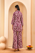 Thumbnail for Vaasva Women Ikat Cord Set With Bell Bottom Pants