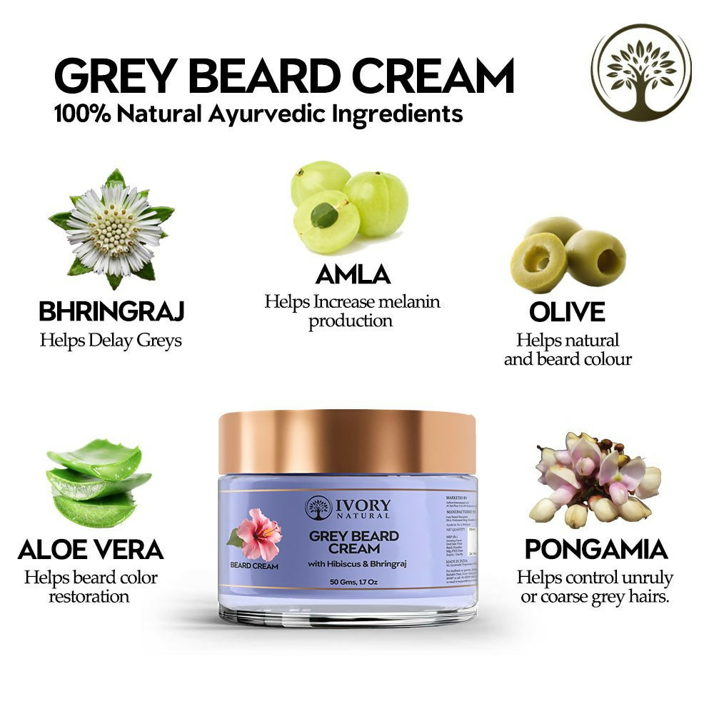 Ivory Natural Greys Beard Cream Restores Your Beard's Natural Color - Distacart