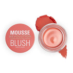 Thumbnail for Makeup Revolution Mousse Blush - For Cheeks & Eyes Non Sticky-Soft Focus Effect - Grape Fruit Coral