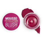 Thumbnail for Makeup Revolution Mousse Blush - For Cheeks & Eyes Non Sticky-Soft Focus Effect - Passion Deep pink
