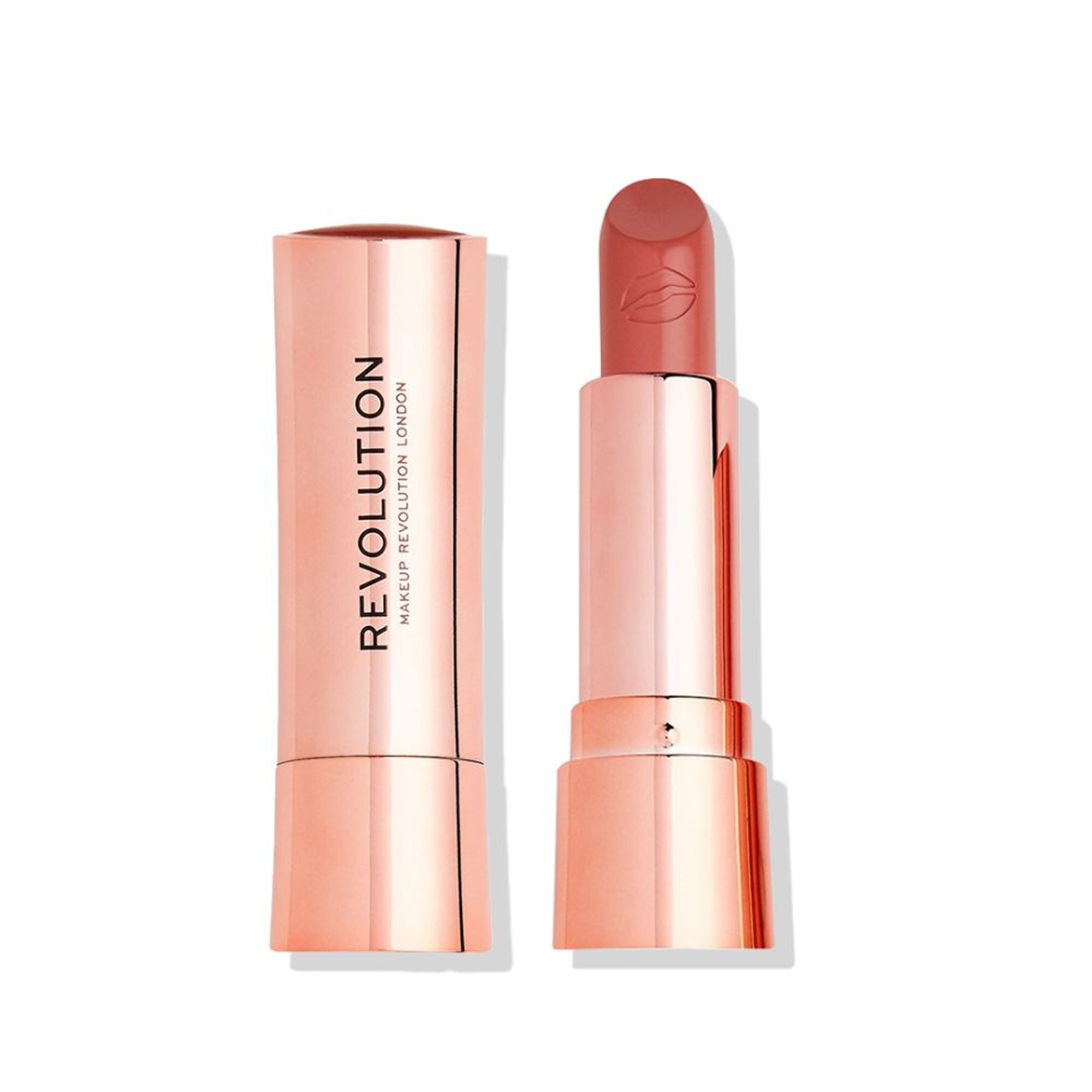 Makeup Revolution Satin Kiss Lipstick - Icon Nude - Distacart
