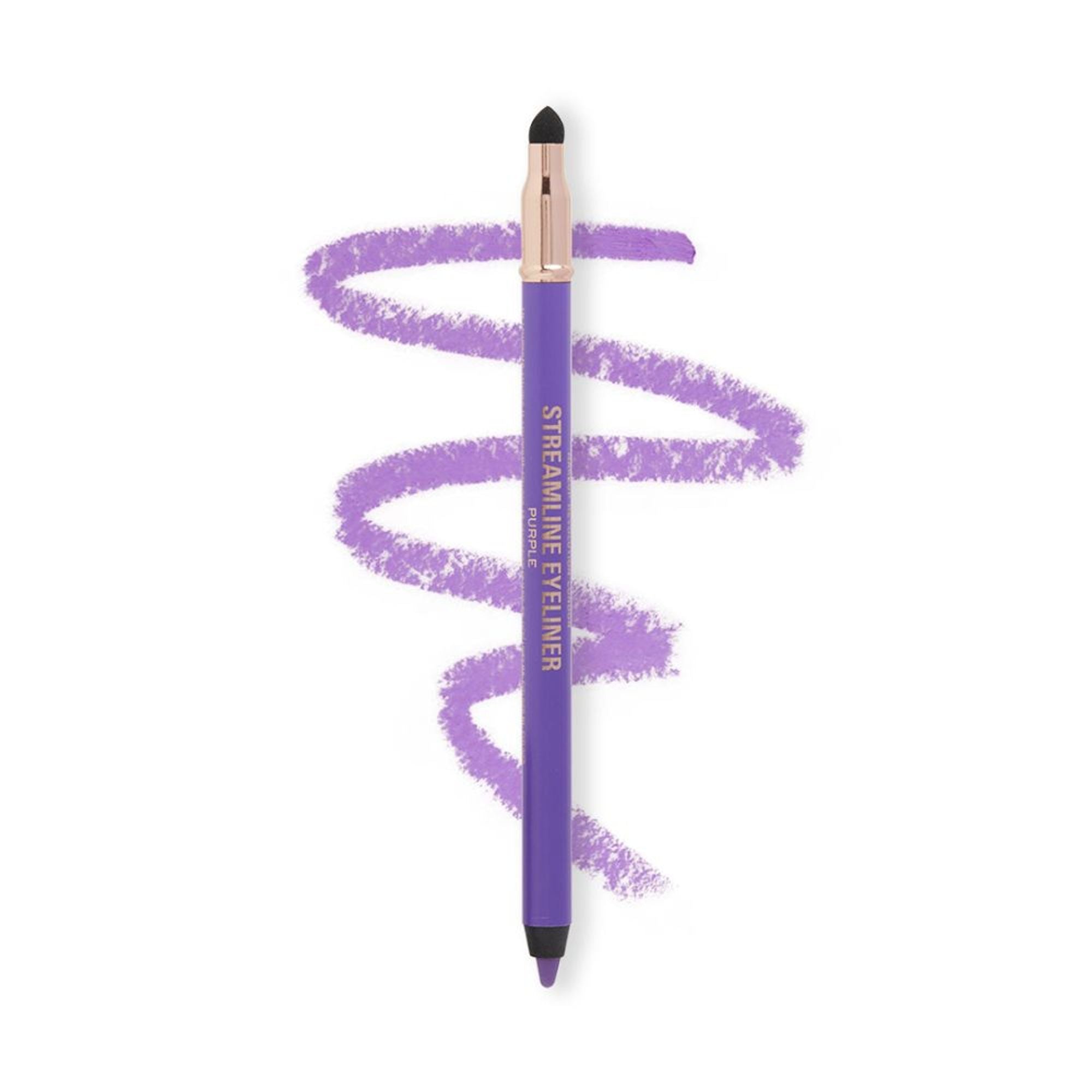 Makeup Revolution Streamline Waterline Eyeliner Pencil-Ultra Creamy Smudge Proof Smokey Looks - Purple