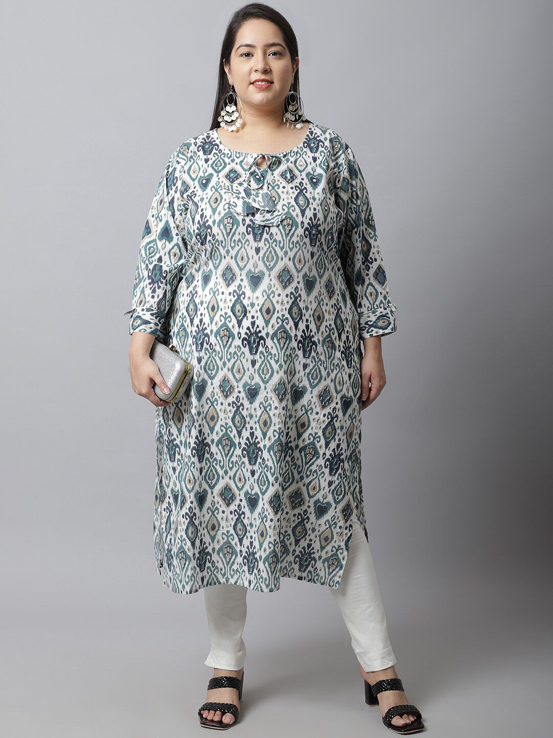 TAG 7 Women Plus Size Off White Solid Ankle Length Leggings - Distacart